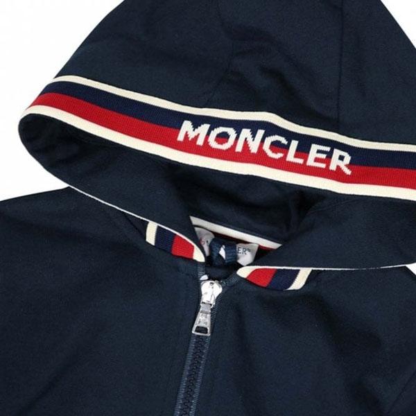 19ss☆MONCLER スーパーコピー Jr ラインロゴパーカーNavy 9031503